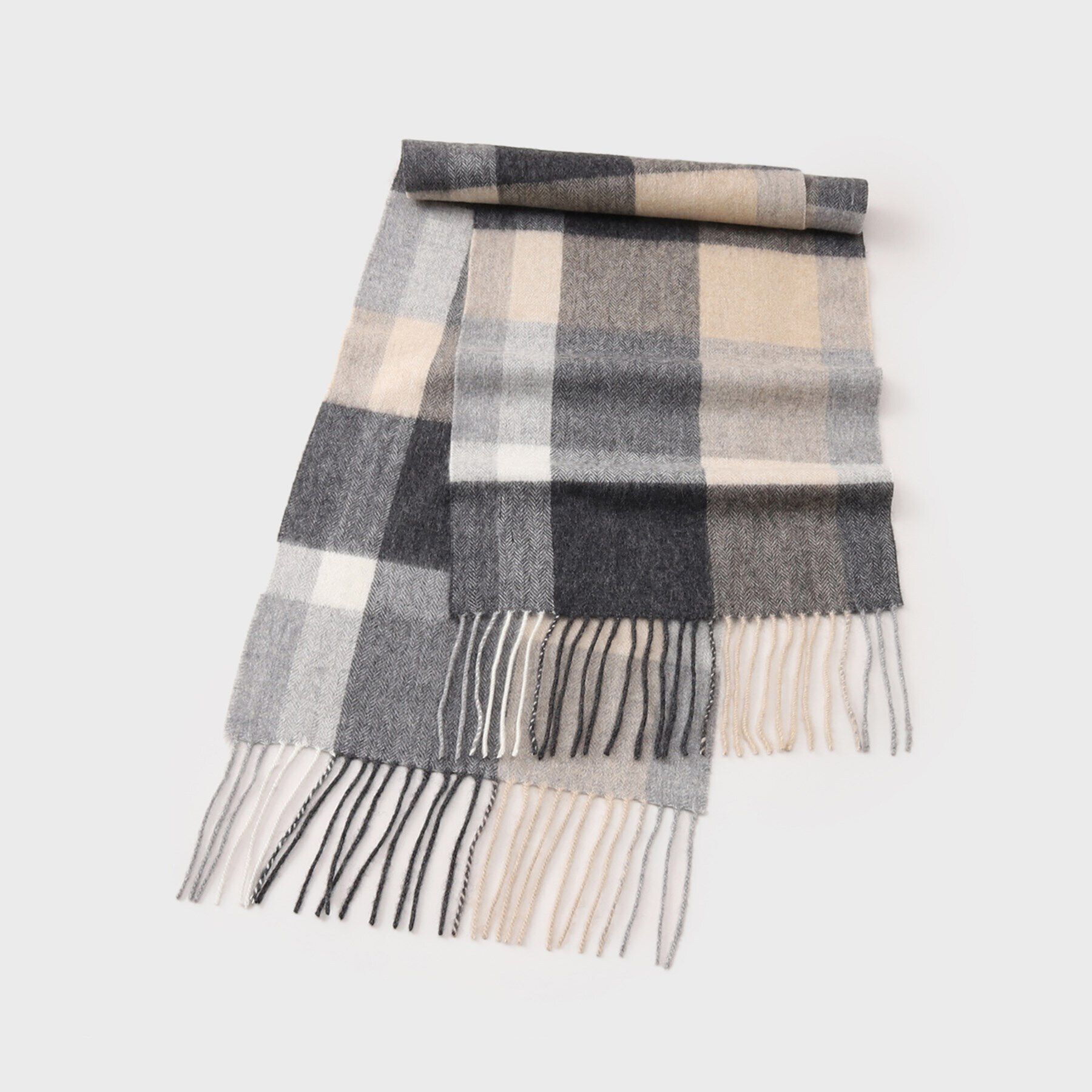 TAKEO KIKUCHI「【カシミヤ100%】チェック カシミヤマフラー」|ストール|