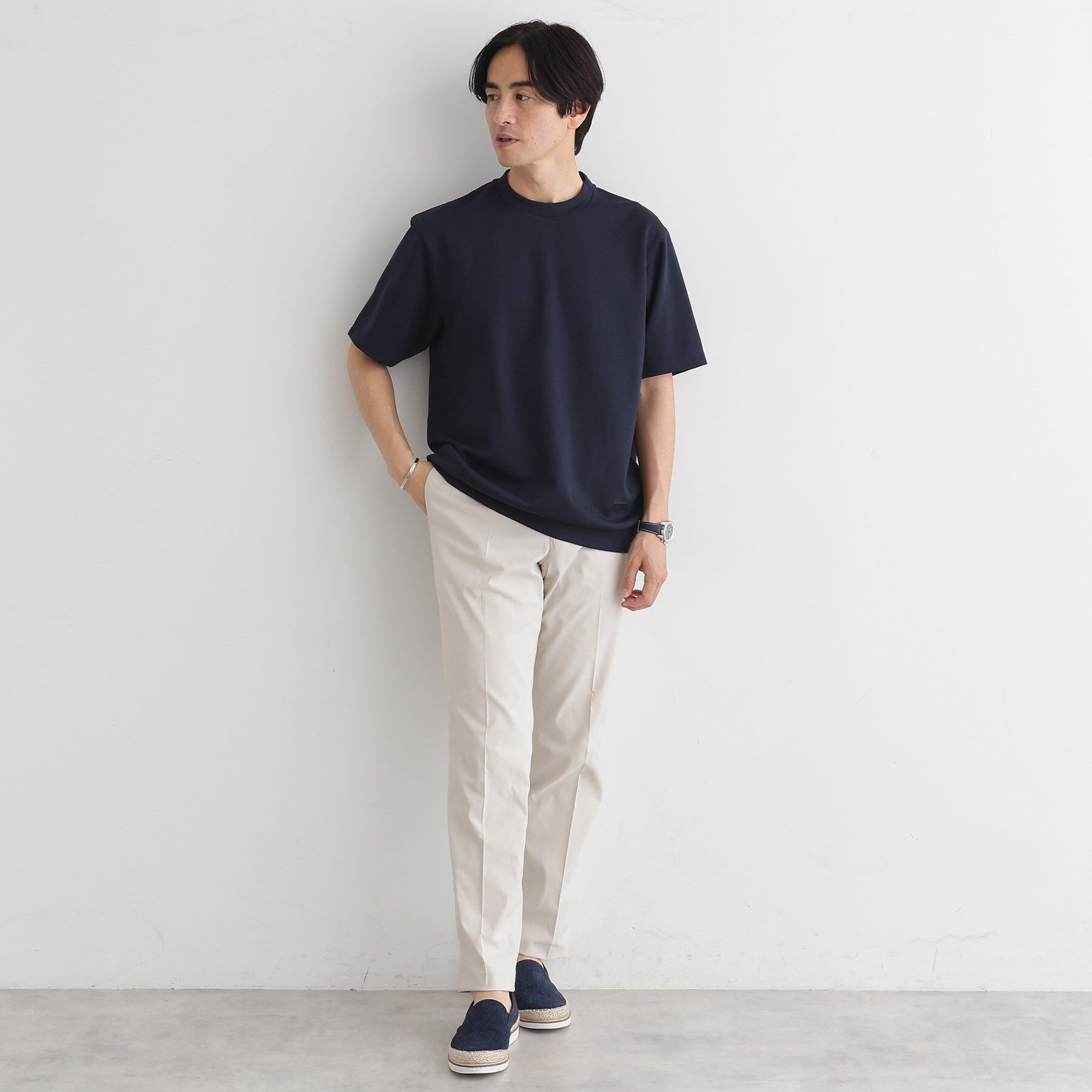 TAKEO KIKUCHI「【尾州ファブリック】 スライドパズル柄 ポンチ プルオーバー」|Tシャツ・カットソー|