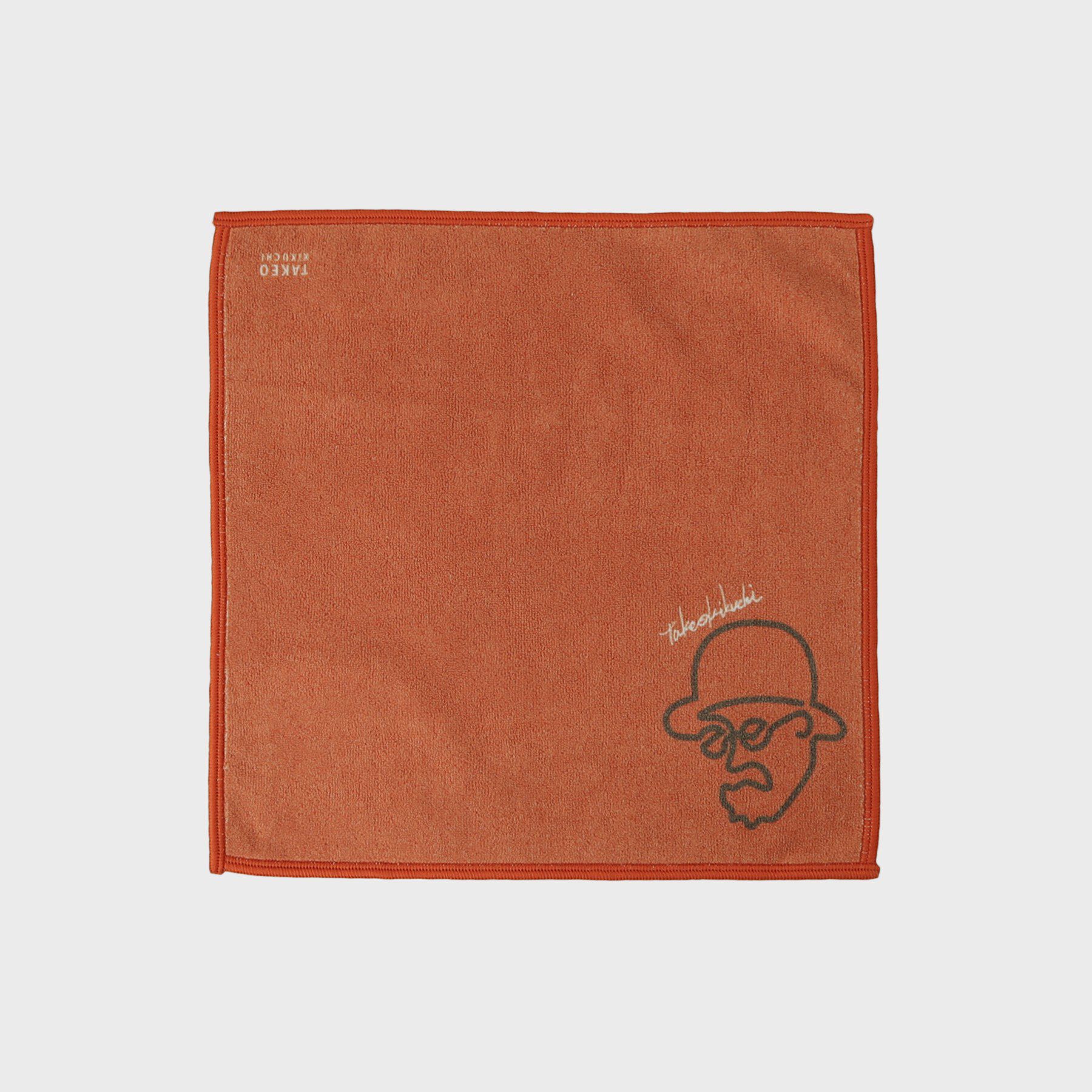 TAKEO KIKUCHI「ラインアートプリント フォンカチ」|ハンカチ|オレンジ(067)