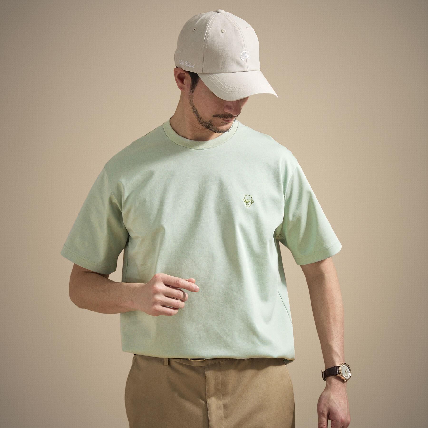 TAKEO KIKUCHI「ワンストローク刺繍 半袖 Tシャツ」|Tシャツ・カットソー|ミントグリーン(02
