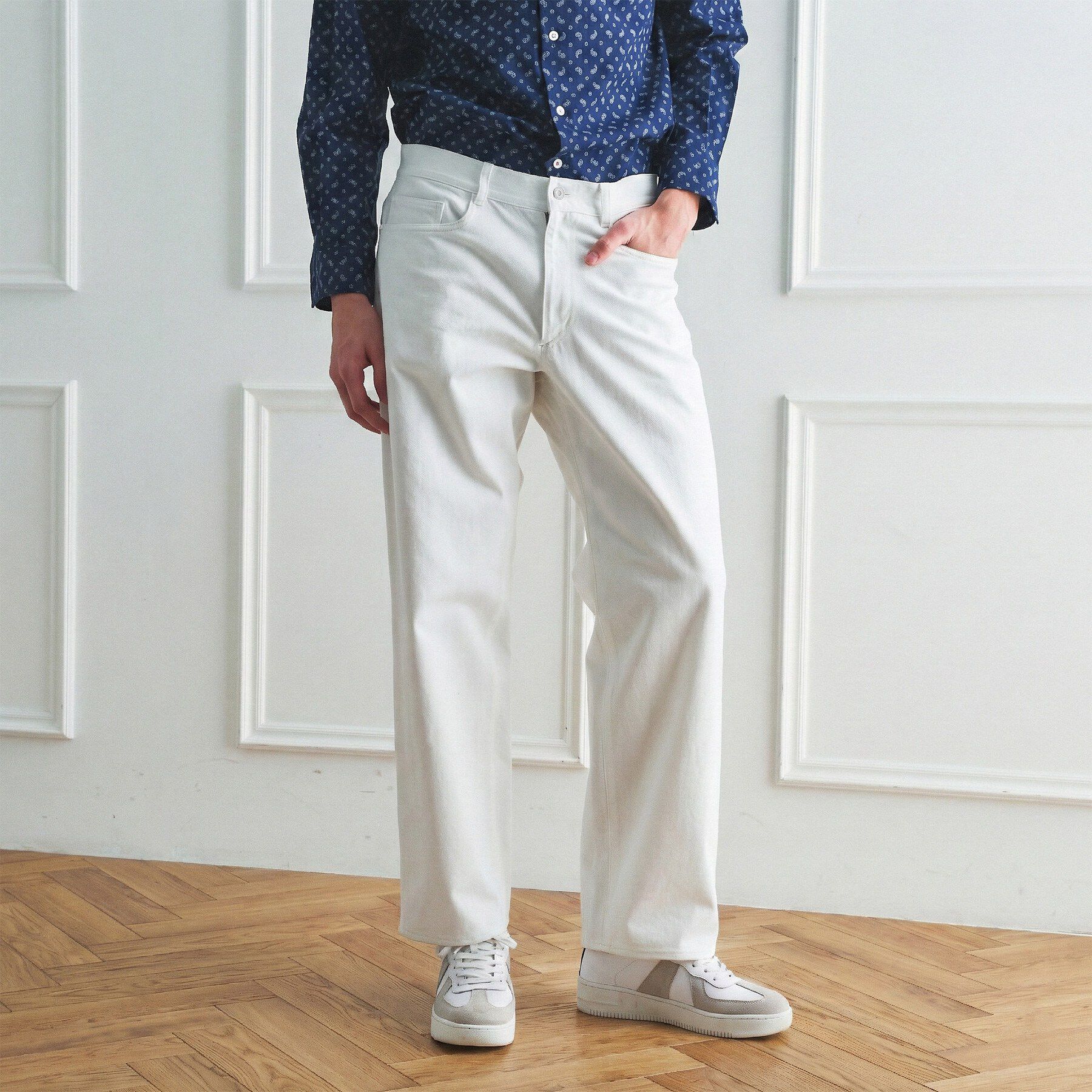 TAKEO KIKUCHI「【BOWLER HAT LABEL】エクスプローラー 11ozカラーデニム」|デニム|ホワイト(001)