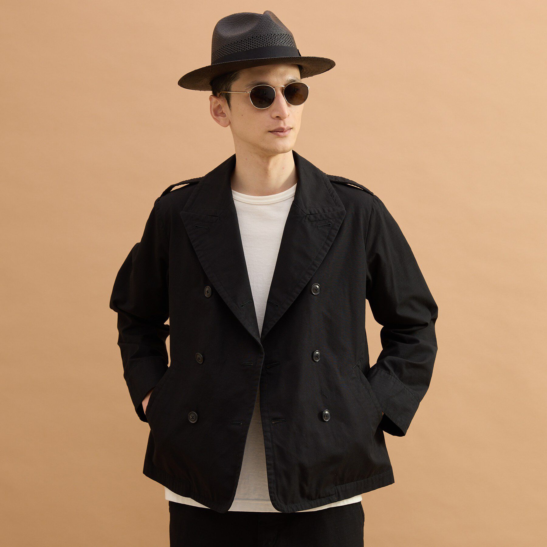 40CARATS&525「ミリタリークロスPコート」|ブルゾン・スタジャン|