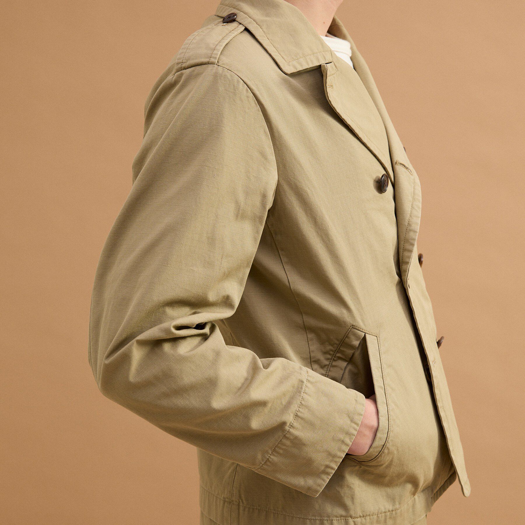 40CARATS&525「ミリタリークロスPコート」|ブルゾン・スタジャン|