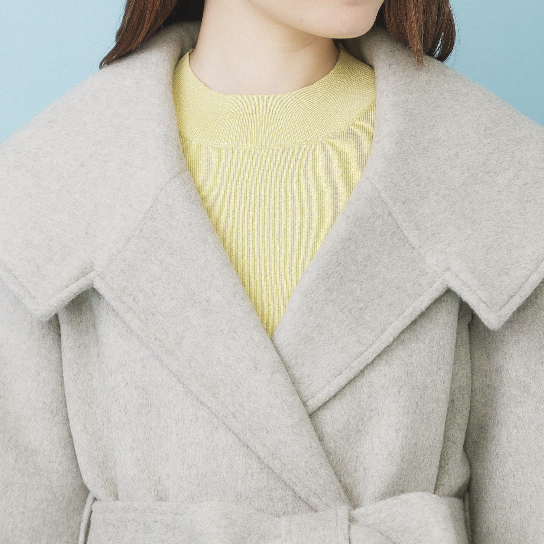 index「ベルト付ビッグカラーミドルコート」|チェスターコート|