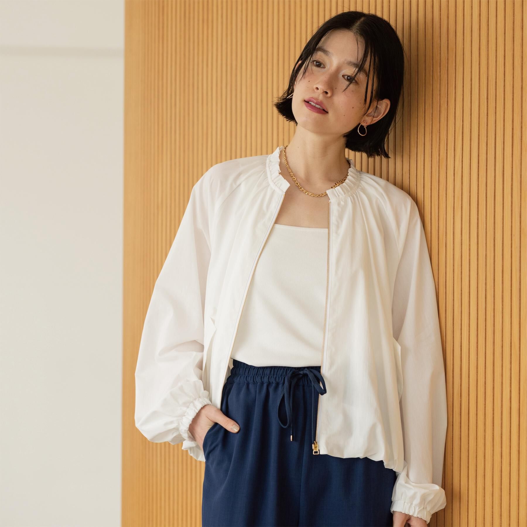 OPAQUE.CLIP「撥水 裾バルーンブルゾン【洗濯機OK】」|ブルゾン・スタジャン|