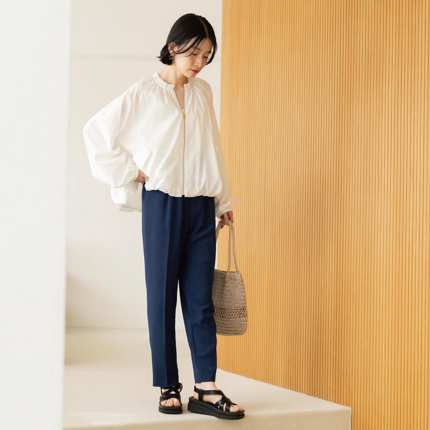 OPAQUE.CLIP「撥水 裾バルーンブルゾン【洗濯機OK】」|ブルゾン・スタジャン|