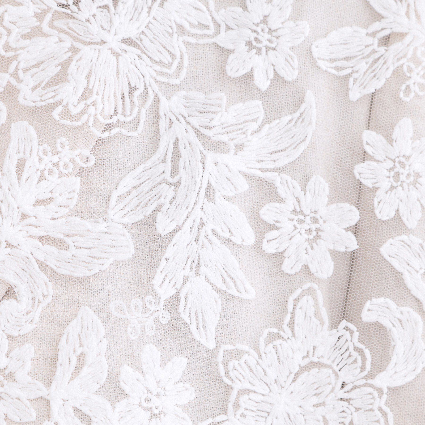 OPAQUE.CLIP「刺繍レースケープ【洗濯機OK】」|ストール|