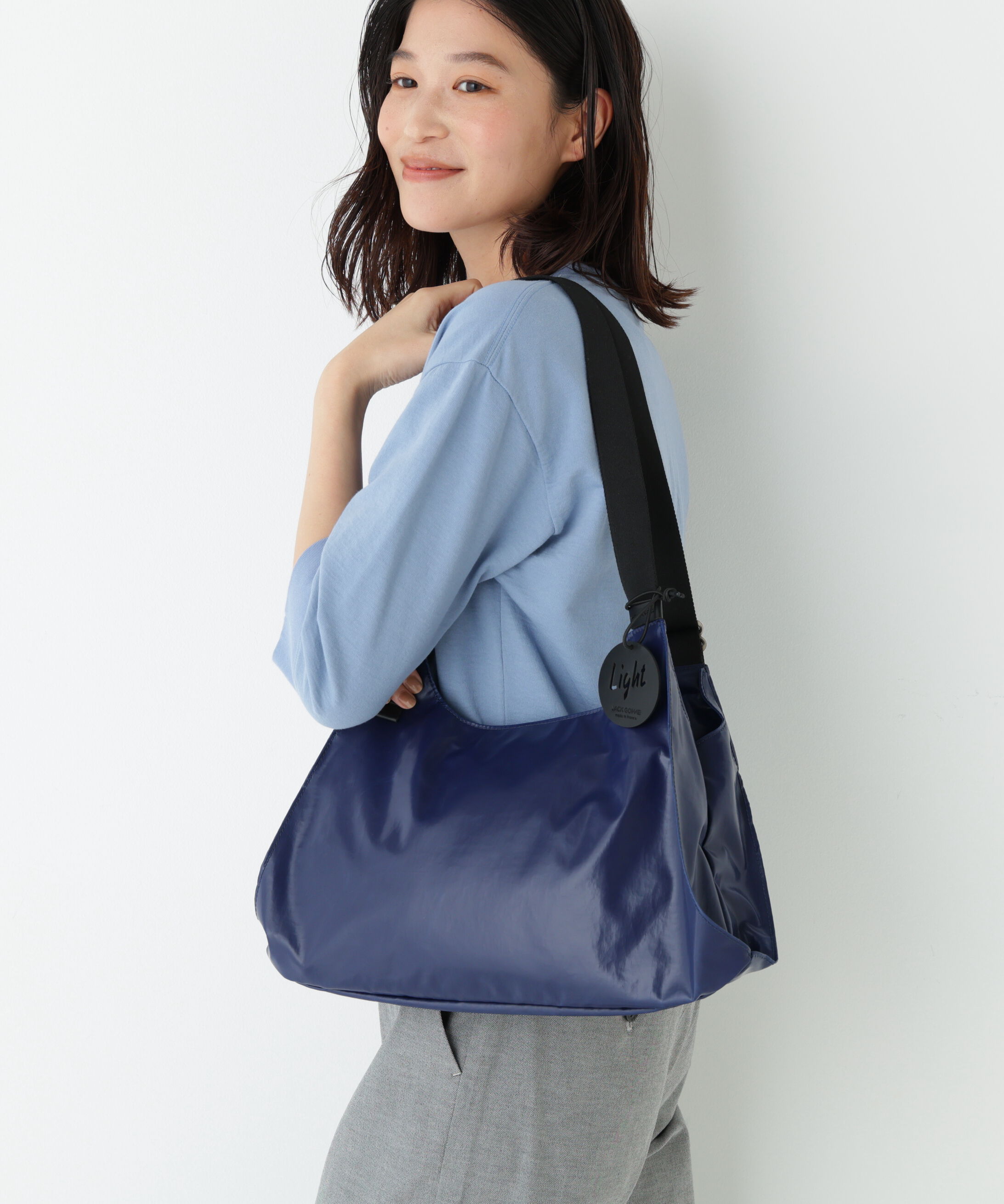  「◆ＪＡＣＫ　ＧＯＭＭＥ　ＬＥＢＡＧ　バゲットバッグ」|その他|ネイビー