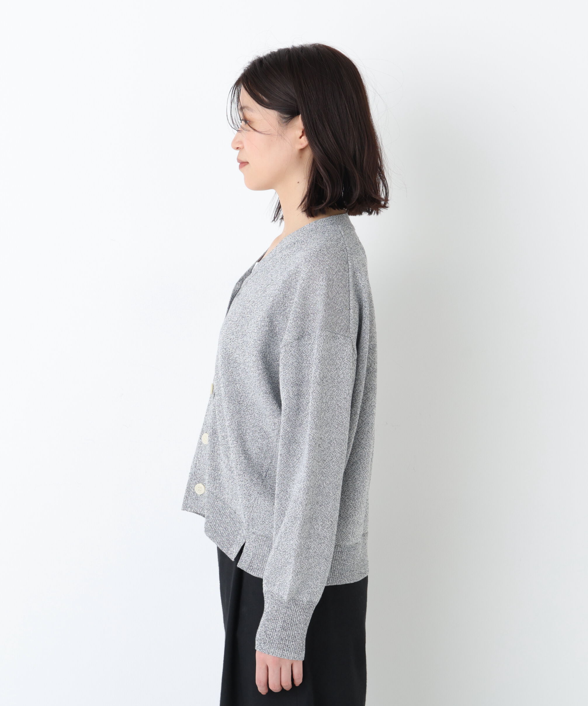  「◆ペーパーヤーンＶネックカーディガン」|ニット・セーター|