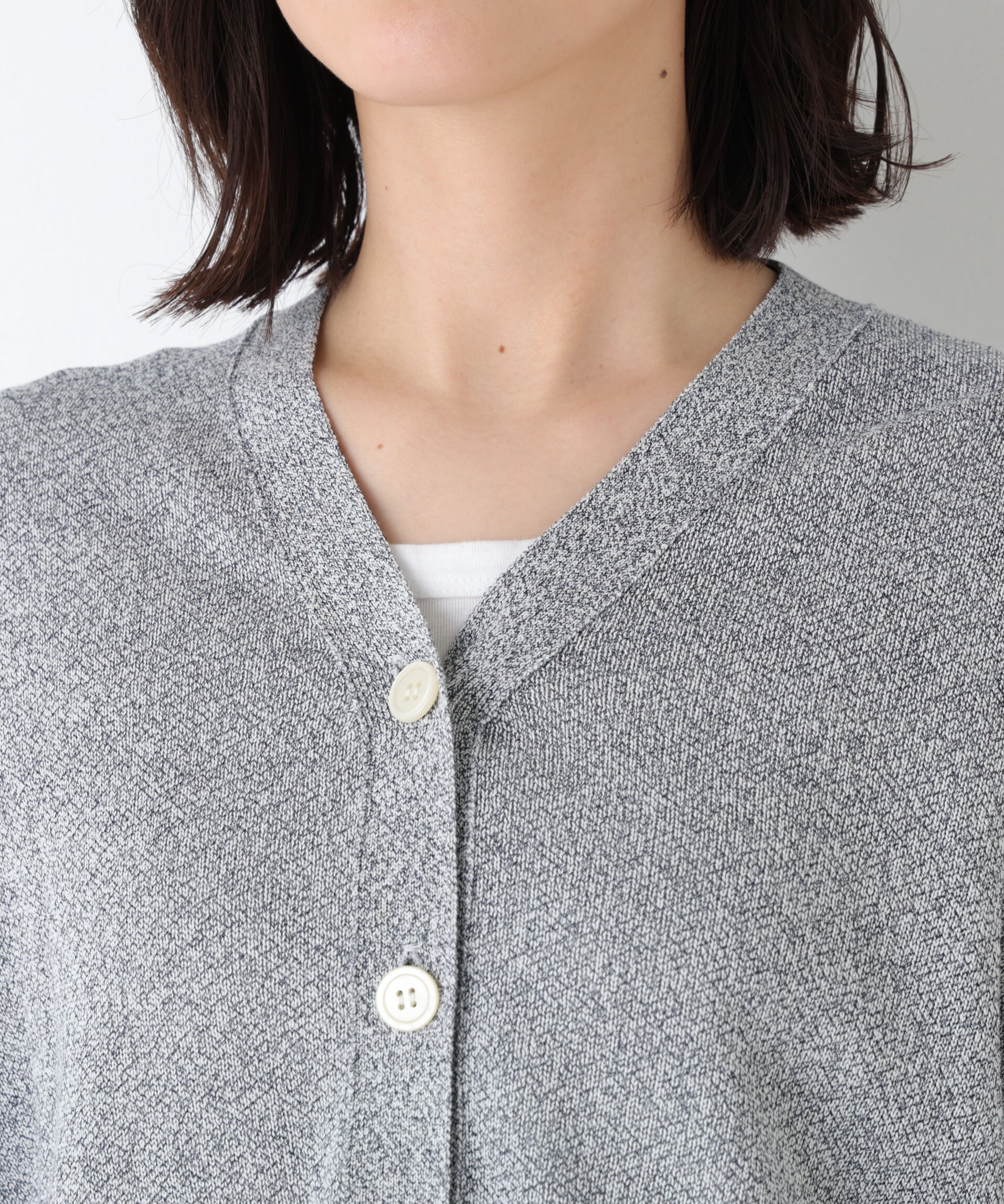  「◆ペーパーヤーンＶネックカーディガン」|ニット・セーター|