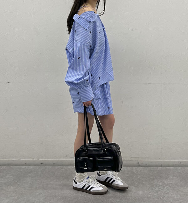 archives「花柄刺繍ストライプフリルミニＳＫ」|スカート|