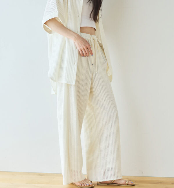 Doux archives「メッシュレースイージーパンツ」|チノ|