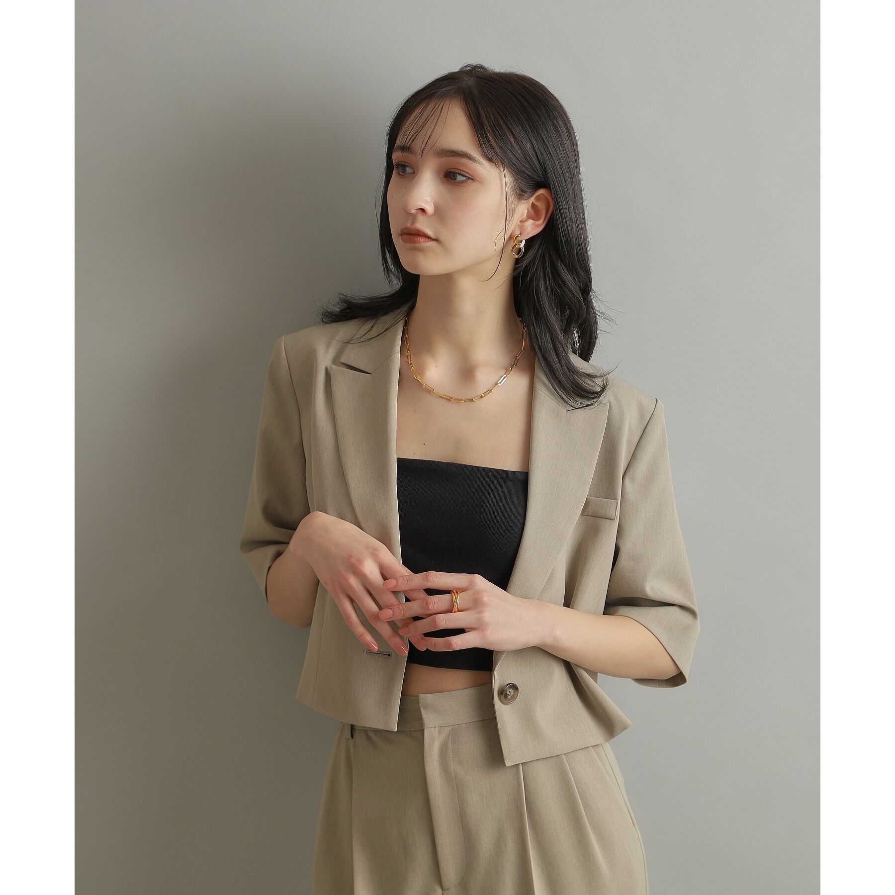 COCOSHNIK ONKITSCH「シルバー デザインチェーン フラットロングネックレス GP」|ネックレス|