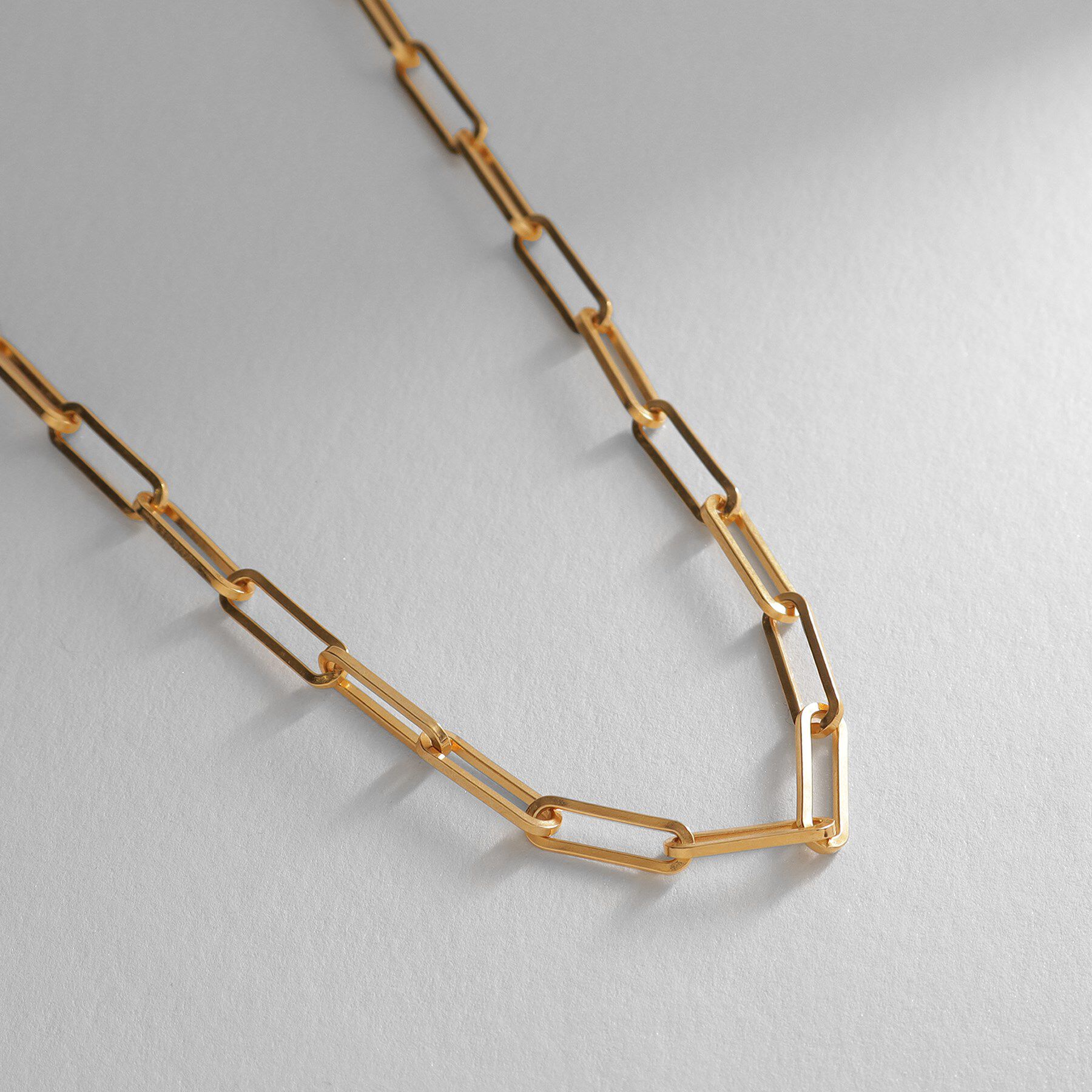 COCOSHNIK ONKITSCH「シルバー デザインチェーン フラットロングネックレス GP」|ネックレス|