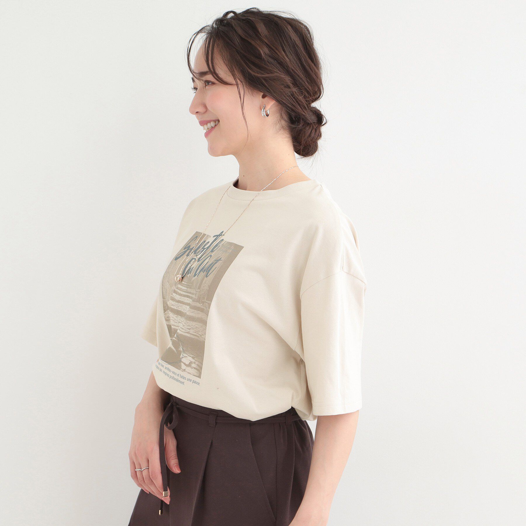 SHOO･LA･RUE「プチプラベーシックプリントTシャツ」|Tシャツ・カットソー|