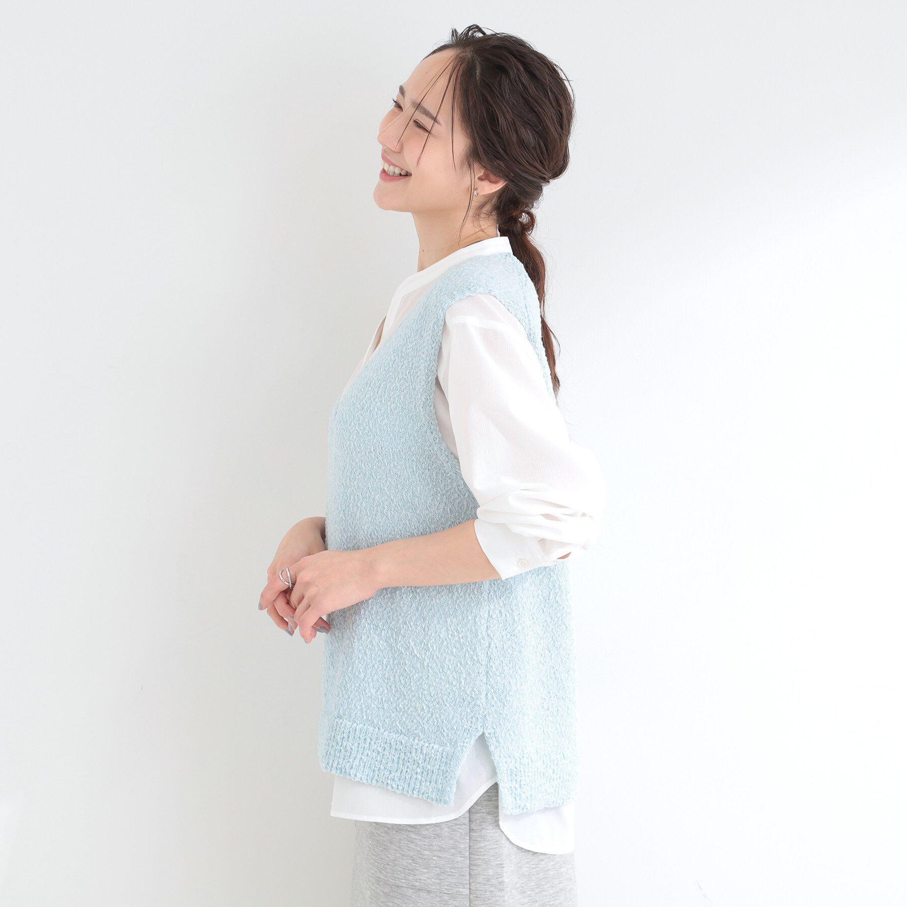 SHOO･LA･RUE「【2点セット】ニットベスト＆ロゴTシャツSET」|その他|