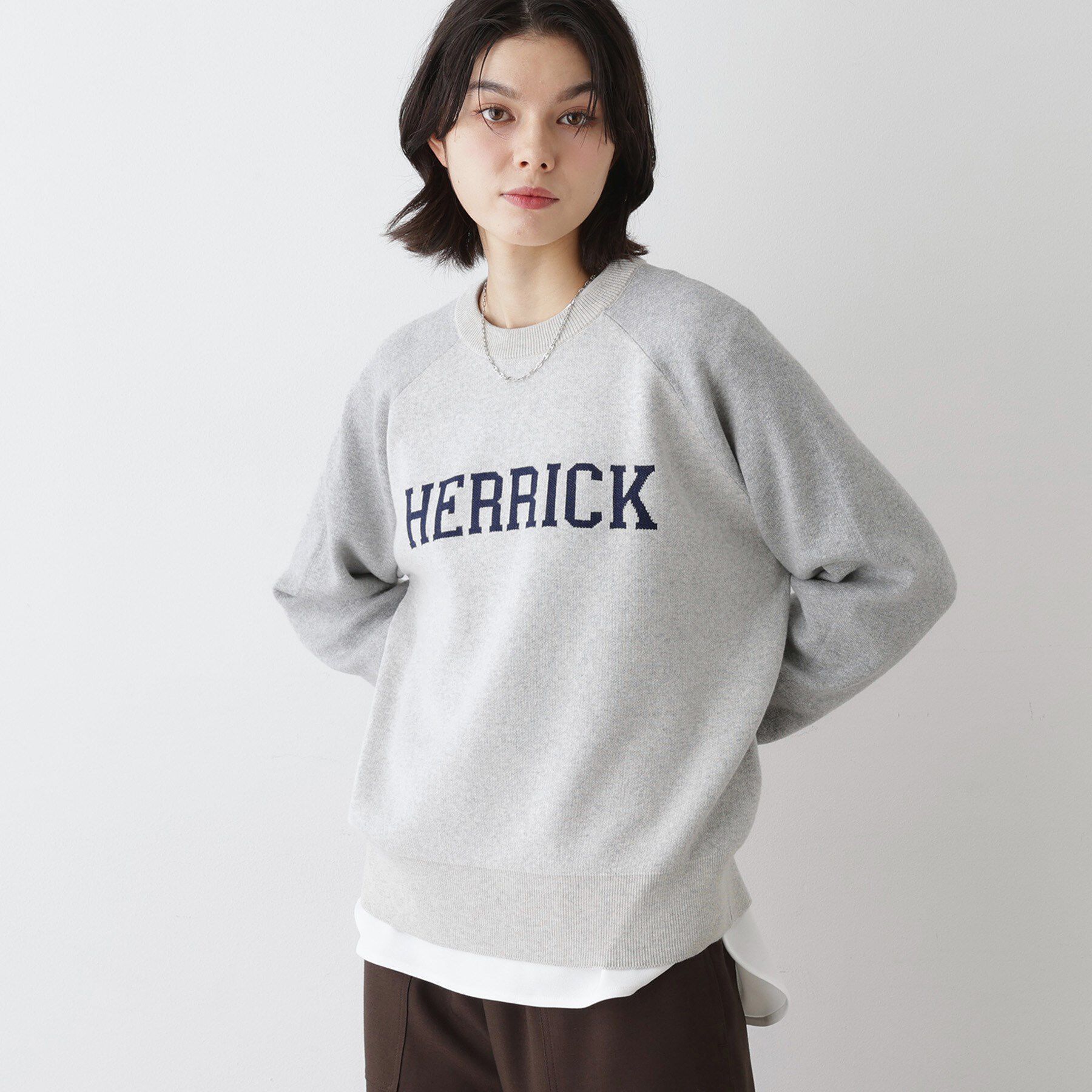 Dessin「【ユニセックス／洗える】ロゴコットンジャカード」|ニット・セーター|