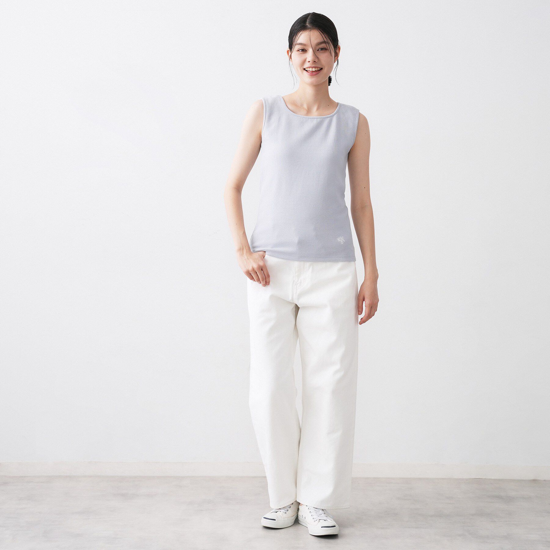 Dessin「【洗える】リブスクエアタンクトップ」|キャミソール|