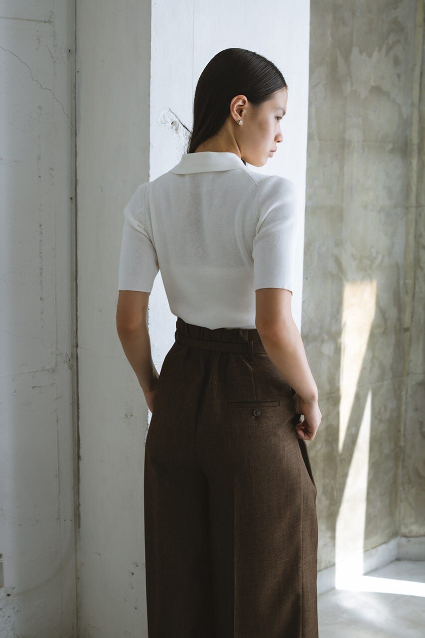 STYLEMIXER「フロントホールニットポロ」|ニット・セーター|