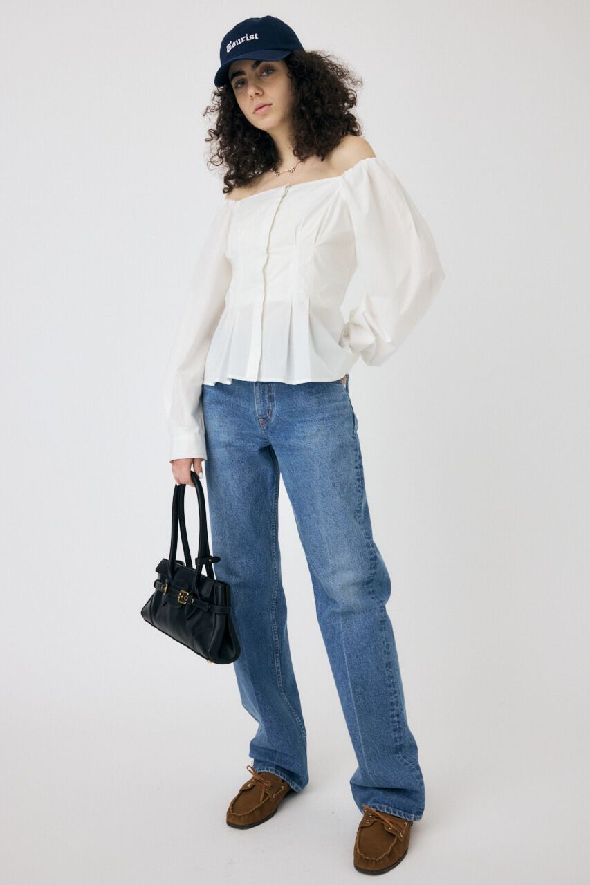 MOUSSY「MVS CENTER PRESS ストレートデニム」|デニム|