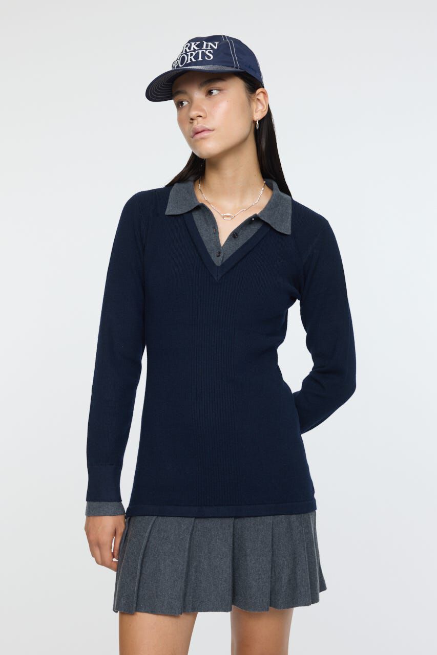 MOUSSY「LAYERED KNIT ミニドレス」|ワンピース|