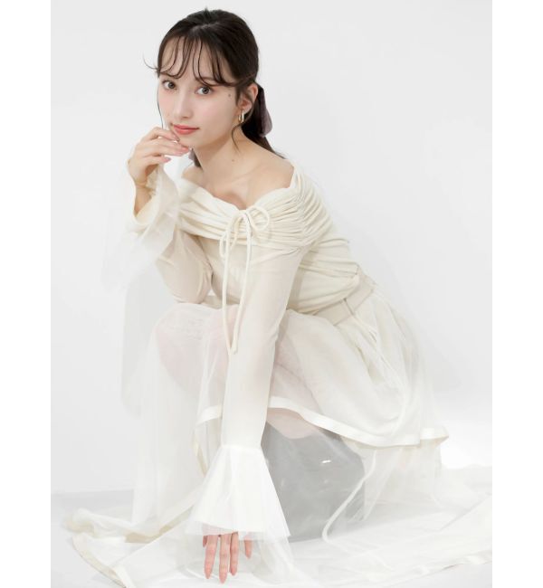 dazzlin「シアーベロアオフショルトップス」|Tシャツ・カットソー|