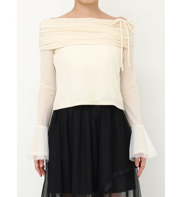 dazzlin「シアーベロアオフショルトップス」|Tシャツ・カットソー|