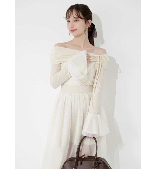 dazzlin「シアーベロアオフショルトップス」|Tシャツ・カットソー|