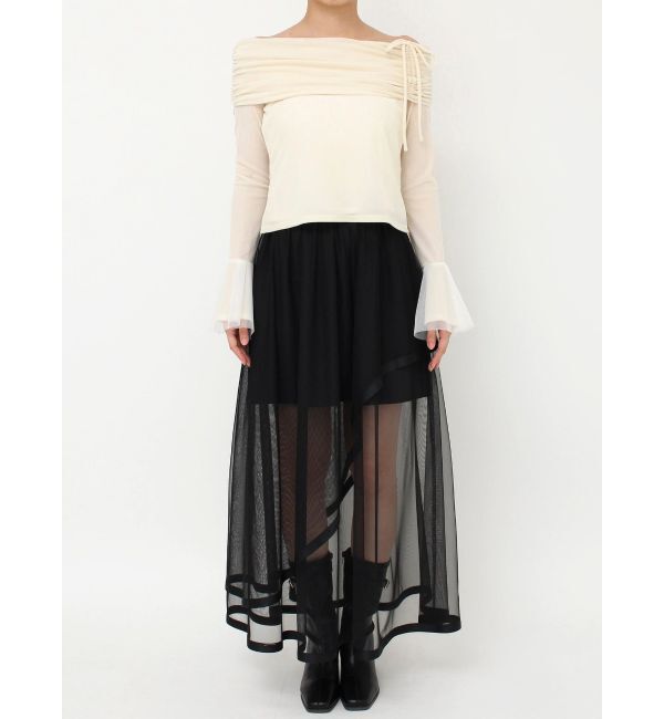 dazzlin「シアーベロアオフショルトップス」|Tシャツ・カットソー|