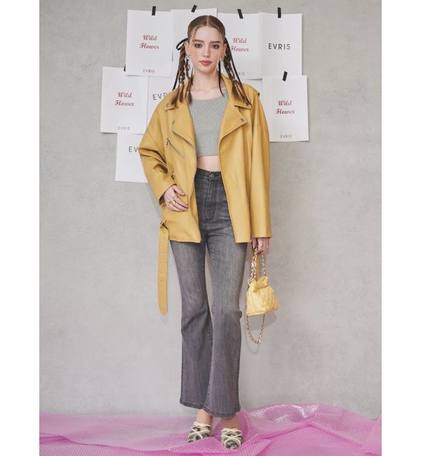 EVRIS「ルーズシルエットライダース」|ライダースジャケット|