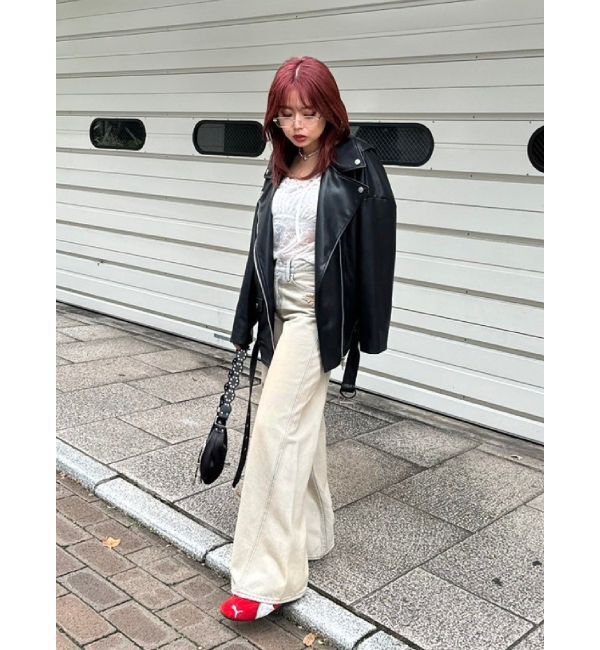 EVRIS「ルーズシルエットライダース」|ライダースジャケット|