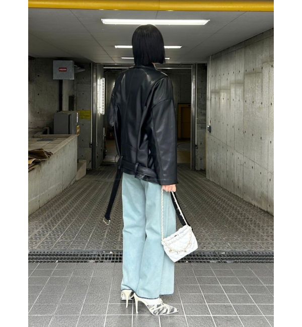 EVRIS「ルーズシルエットライダース」|ライダースジャケット|