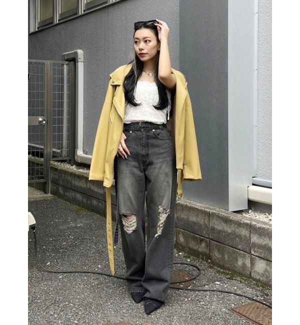 EVRIS「ルーズシルエットライダース」|ライダースジャケット|