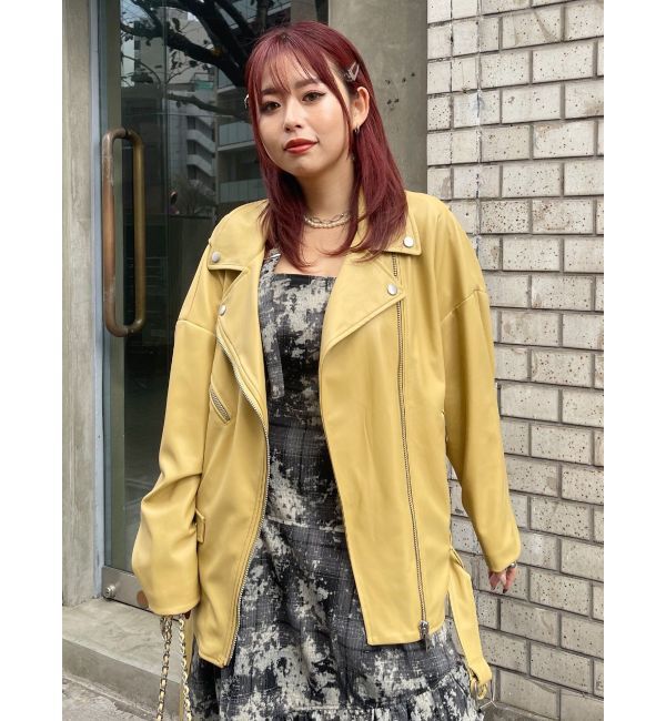 EVRIS「ルーズシルエットライダース」|ライダースジャケット|