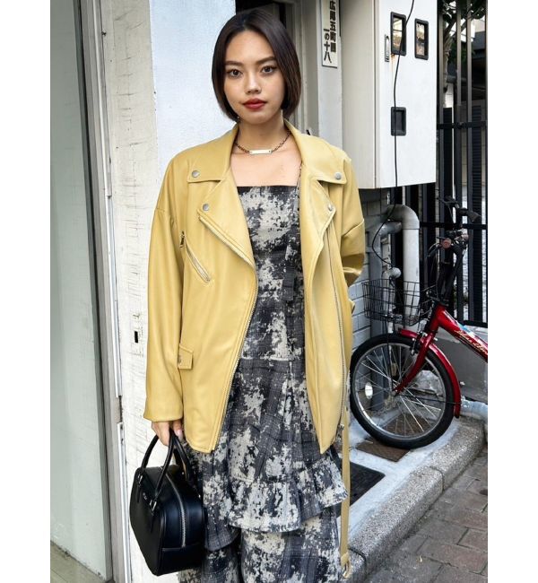 EVRIS「ルーズシルエットライダース」|ライダースジャケット|