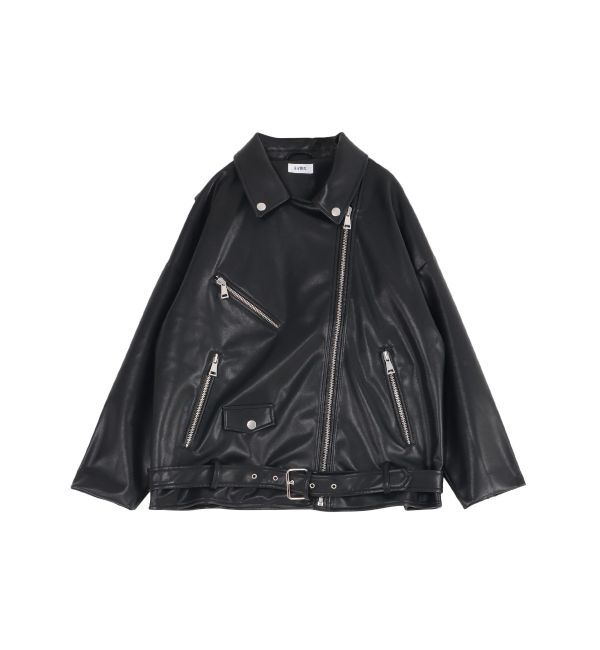 EVRIS「ルーズシルエットライダース」|ライダースジャケット|