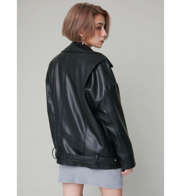 EVRIS「ルーズシルエットライダース」|ライダースジャケット|