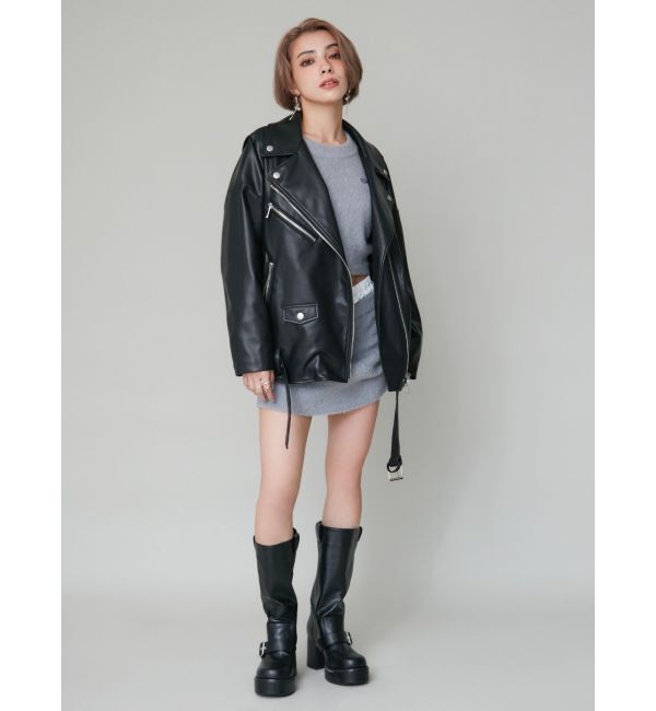 EVRIS「ルーズシルエットライダース」|ライダースジャケット|