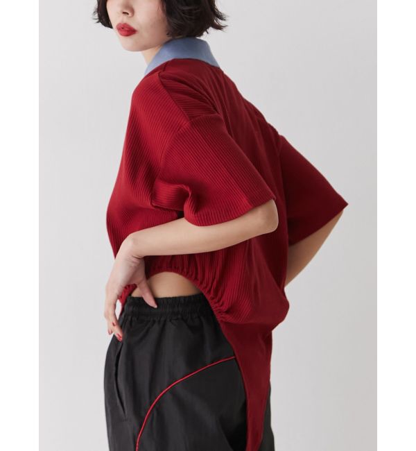 jouetie「ボディースーツポロトップス」|Tシャツ・カットソー|レッド