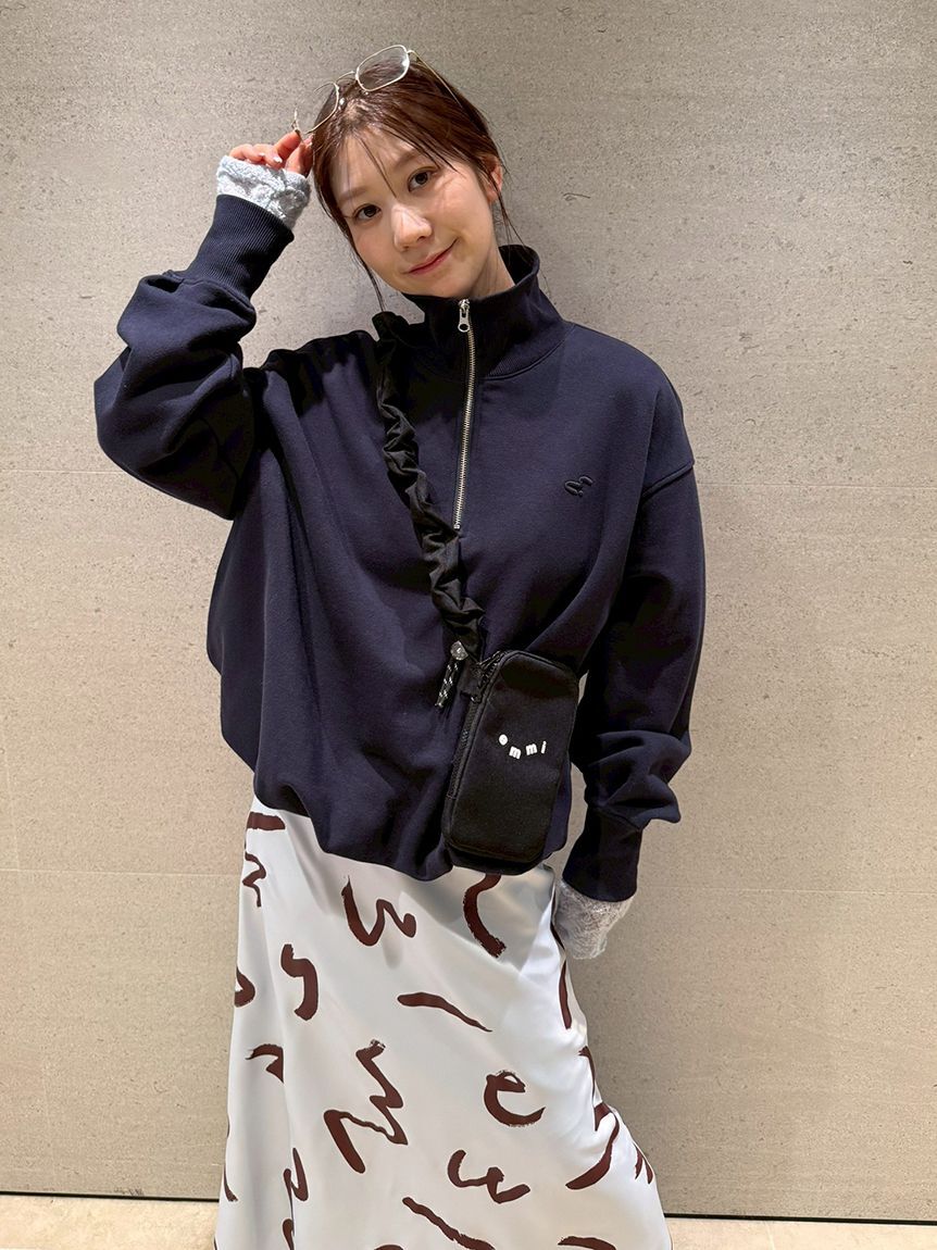 emmi atelier「【em】ハーフジップスウェット【セットアップ対応】」|スウェット・ジャージ|