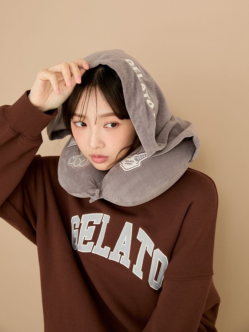 gelato pique Sleep「【トラベルグッズ】【Sleep】フード付きネックピロー 巾着付き」|その他|GRY