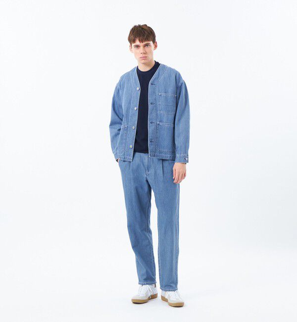 MACKINTOSH PHILOSOPHY「【WEEKENDER】 ノーカラーカバーオール ドライオックス/デニム」|ブルゾン・スタジャン|