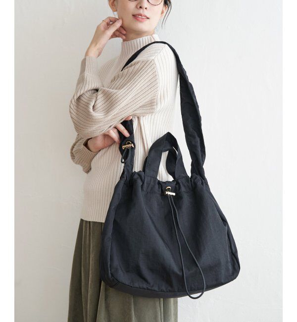 ikka「ギャザーモチテ２ＷＡＹショルダー」|その他|ブラック