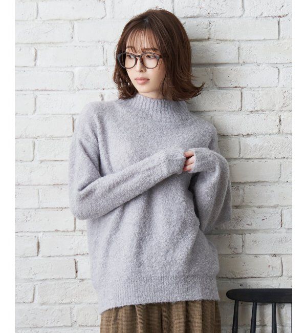 ikka「ラメブークレーハイネックプルオーバー」|プルオーバー|