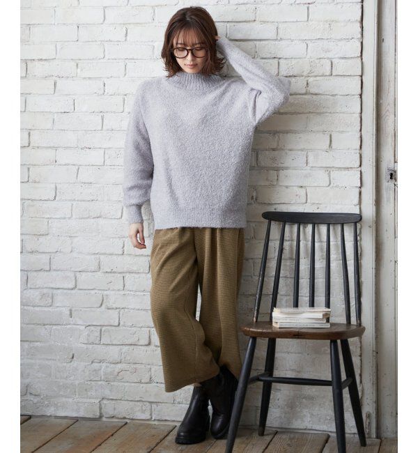 ikka「ラメブークレーハイネックプルオーバー」|プルオーバー|