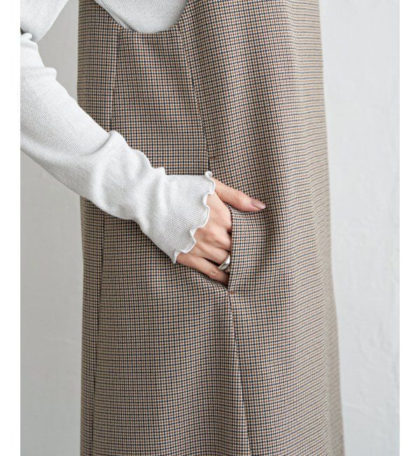 ikka「Vネックジャンパースカート」|ワンピース|