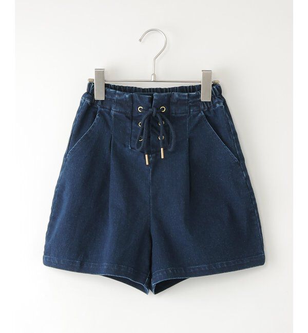 ikka kids「GOKU楽パンツ 冷感レースアップハーフパンツ (120cm~160cm)」|その他|ネイビーブルー