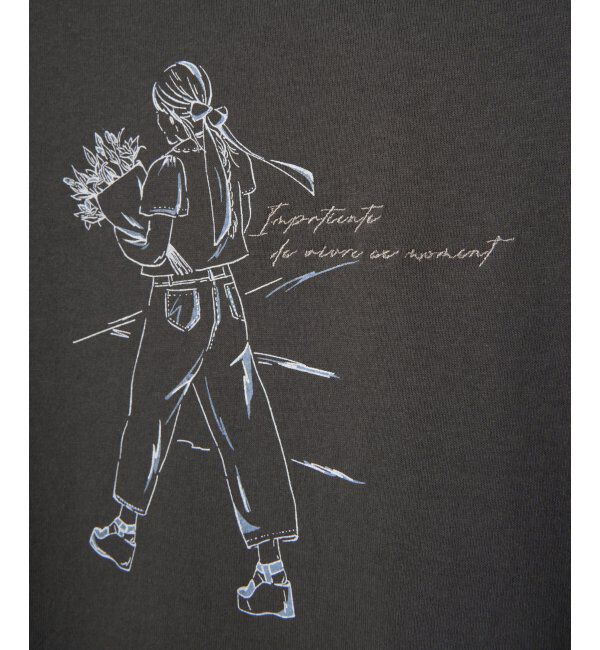 Lbc with Life「GirlプリントビッグTシャツ」|Tシャツ・カットソー|