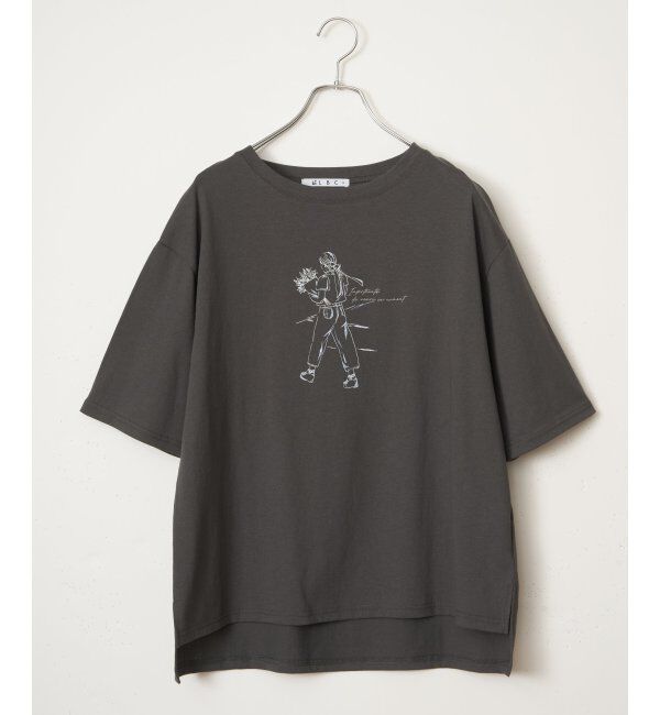 Lbc with Life「GirlプリントビッグTシャツ」|Tシャツ・カットソー|チャコール