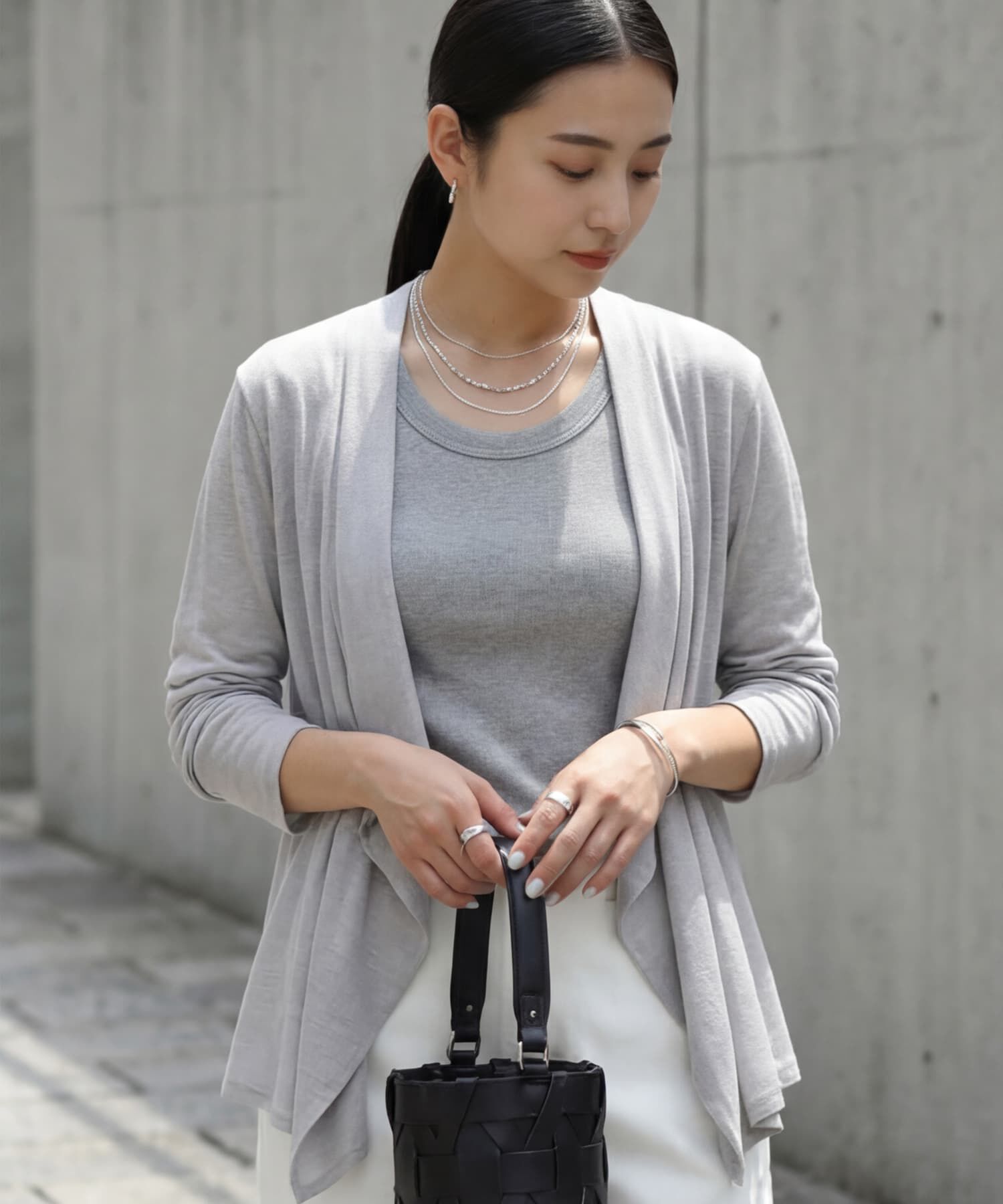 STYLE DELI「42cmミックスチェーン３連ネックレス」|ネックレス|